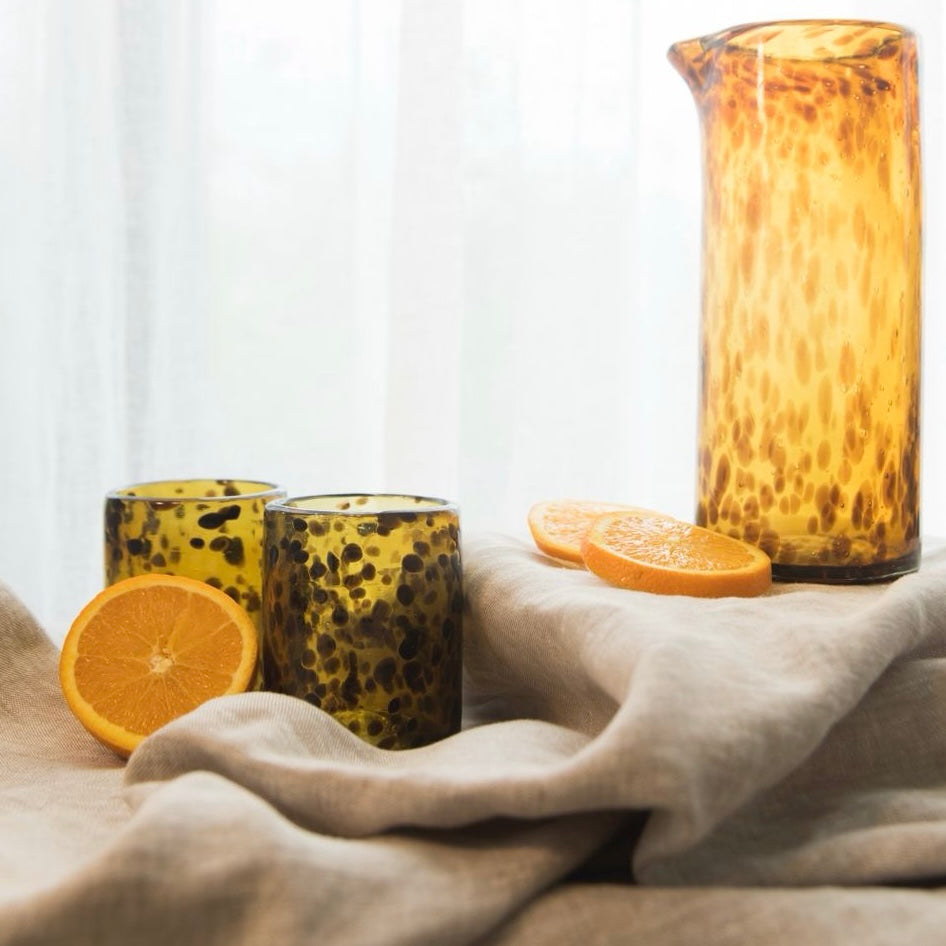 Vasos de vidrio soplado