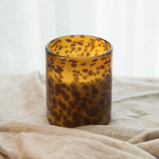 Velón de soya en vidrio soplado Carey