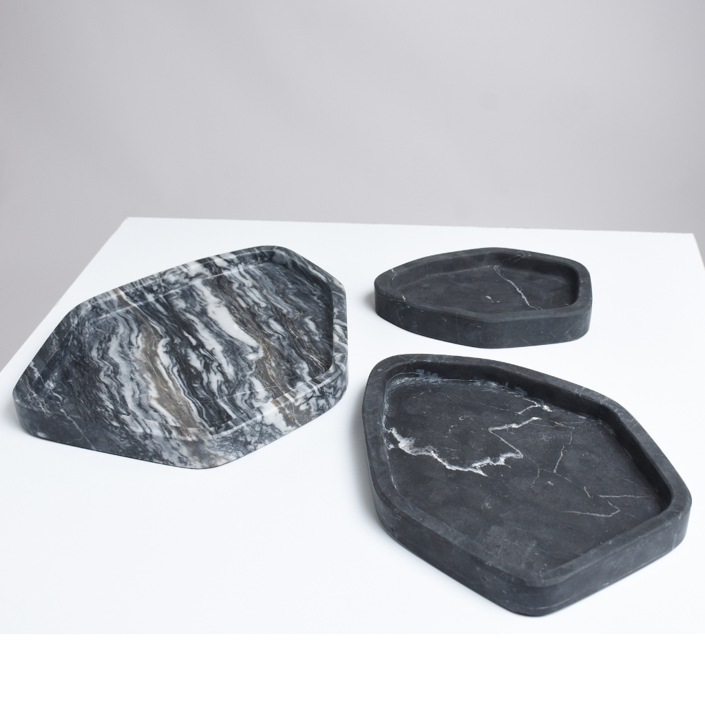 Charola irregular de mármol