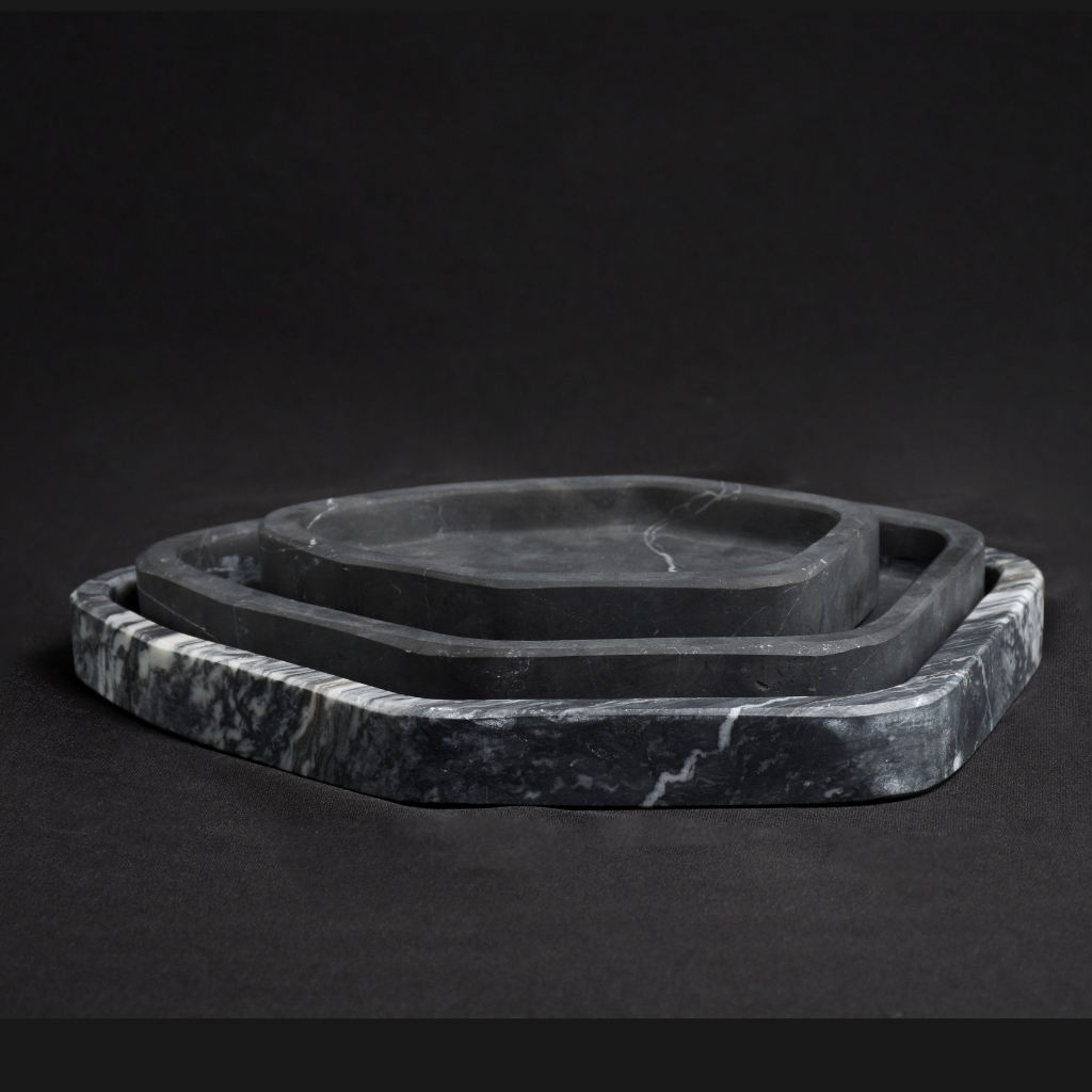 Charola irregular de mármol
